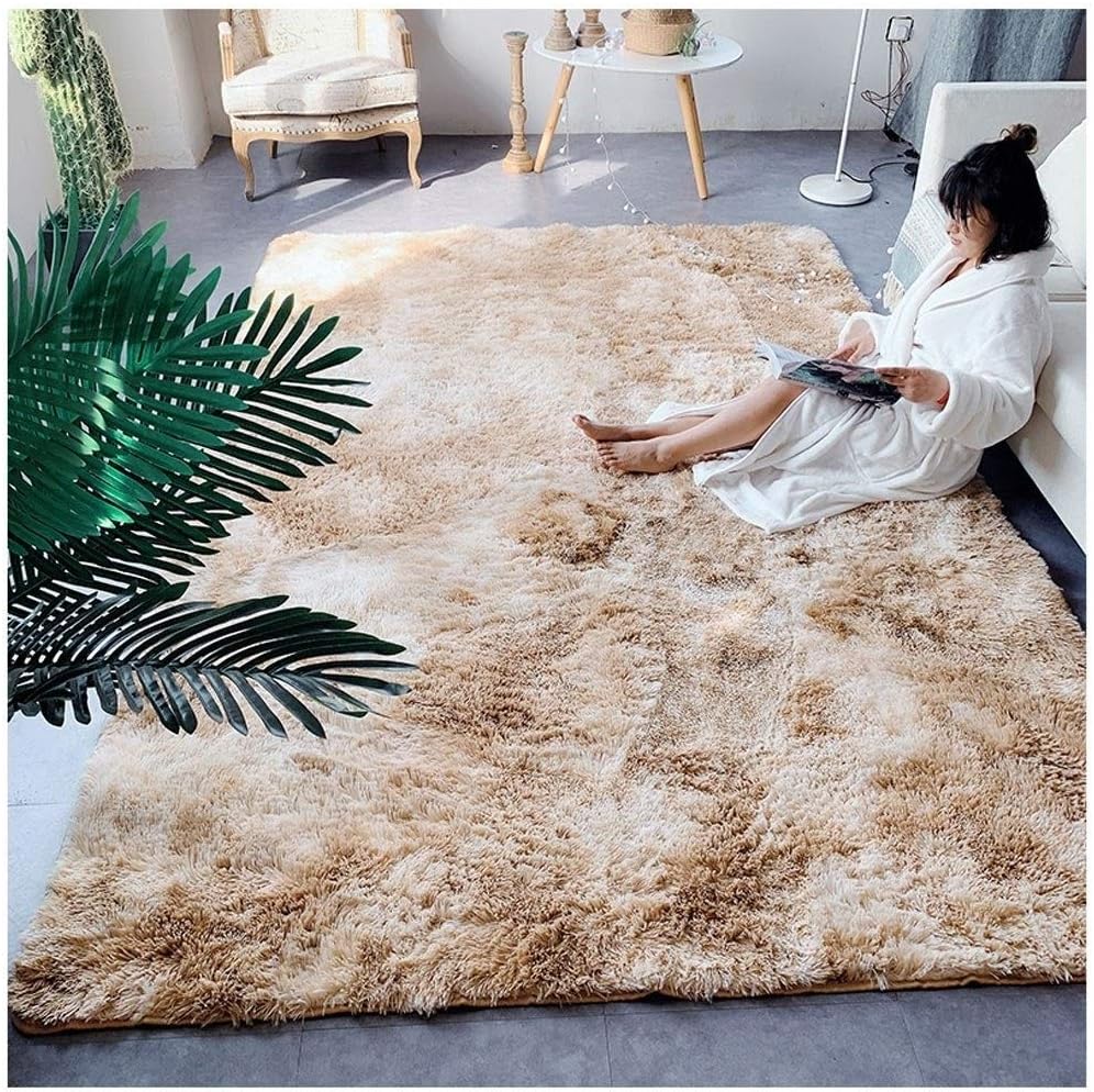 Super Soft 5 BY 8 Fluffy Carpets Indoor Plush Area Rugs for Living Room Bedroom Anti-Skid