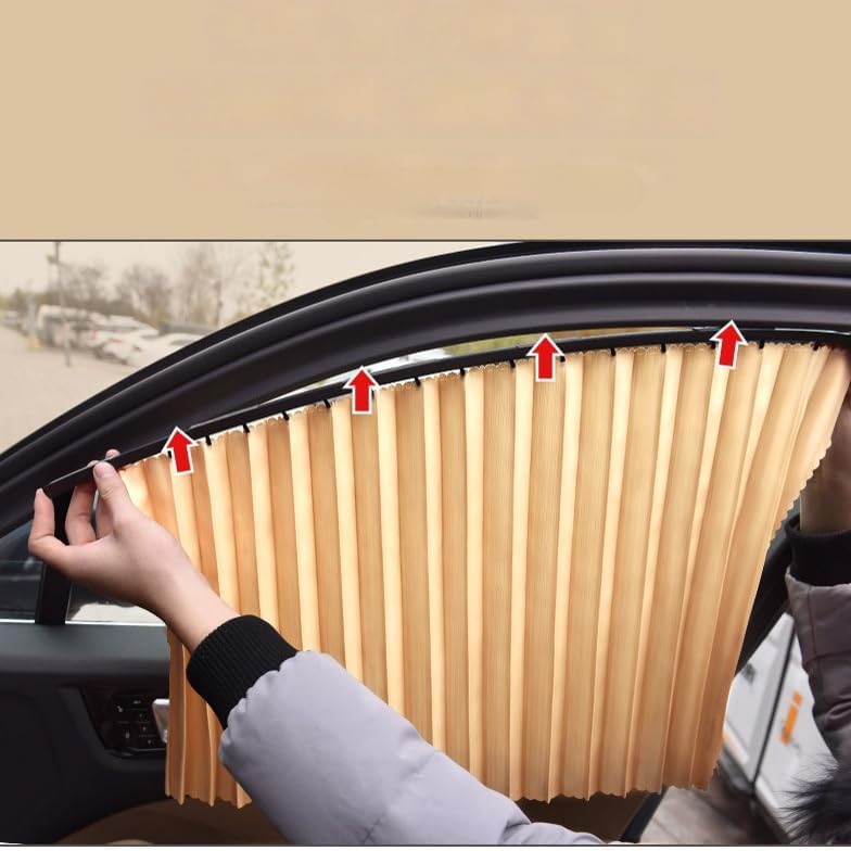 4pcs Set Car Curtain -Sun Protection & Privacy