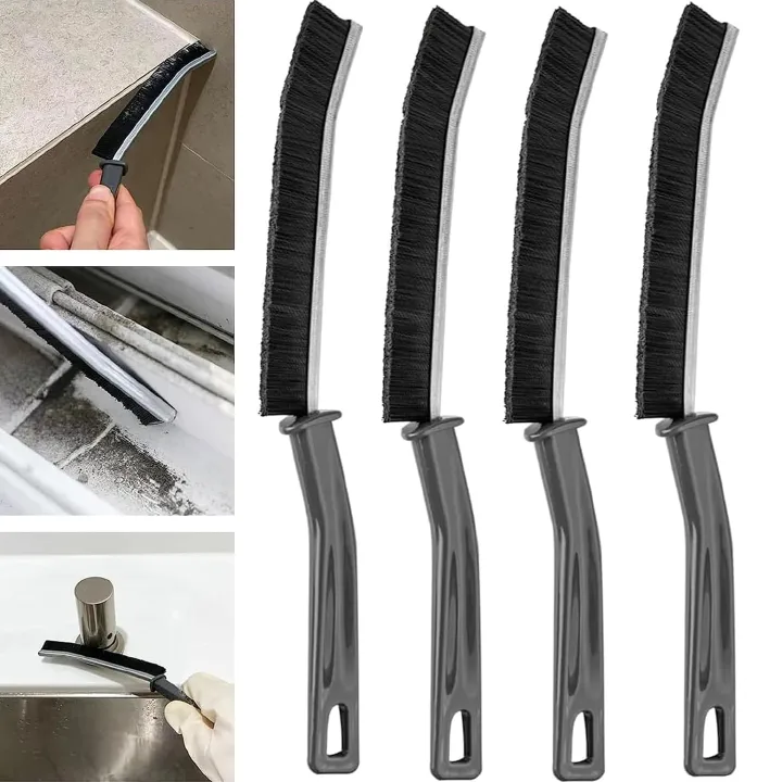 2 PCs Hard-bristled Crevice Cleaning Brush, Gap Cleaning Brush, Grout Brush for Kitchen, Bathroom, Bathtubs