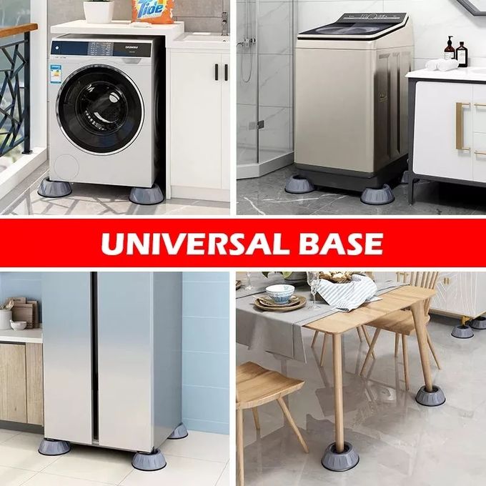 4Pcs Anti Vibration Feet Pads Rubber Mat Slide Stop Silent Universal Washing Machine Refrigerator Furniture Fixed Riser Damper Stand