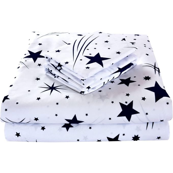 Star Duvet Set, Comforter Set Luxury Soft Bedding 4Pcs( (1 Duvet 1 Bedsheet 2 Cases)