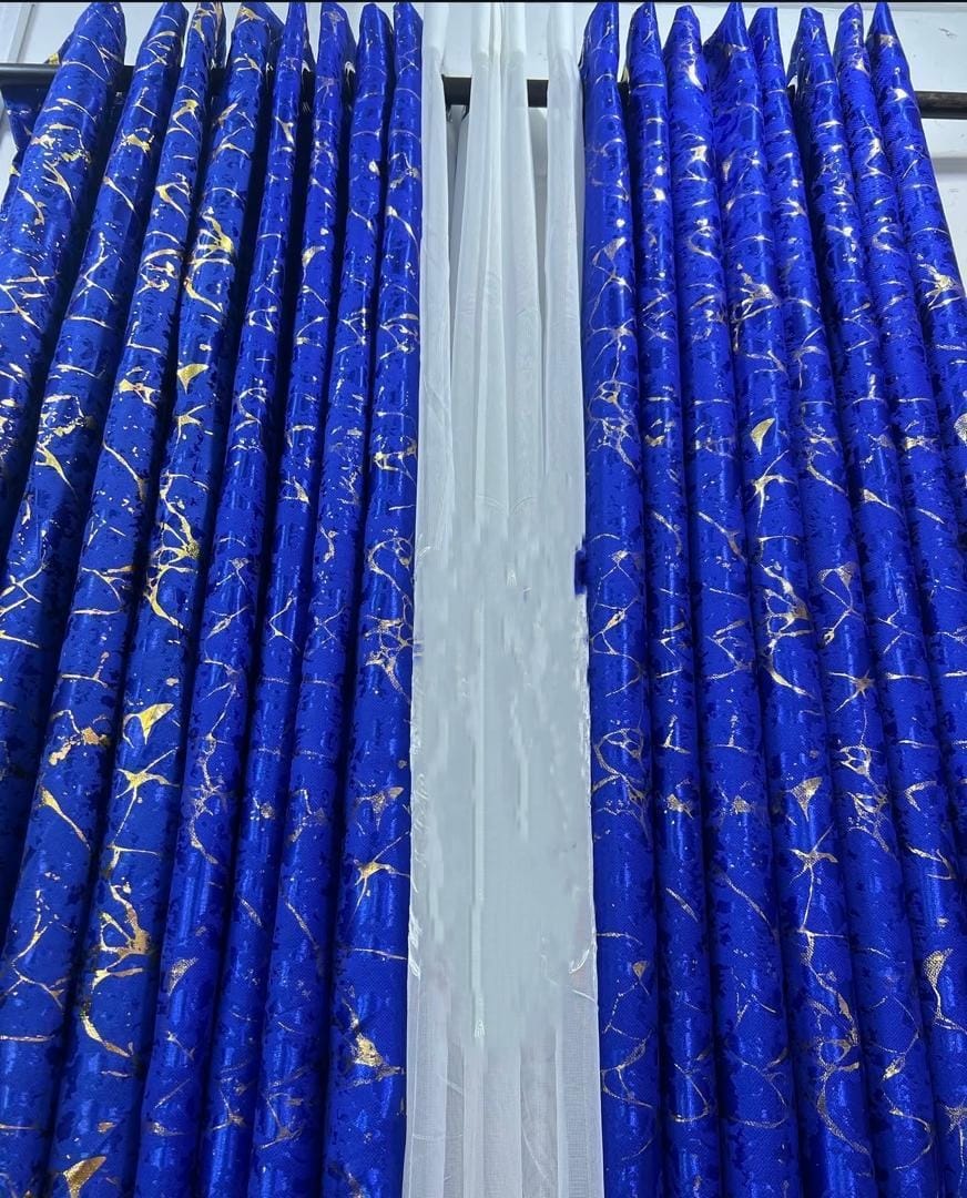 OFFER!! Taisier Home Gold Foil Print Linen Textured Curtains 3PC & 2PC Set Marble Curtains - 3PCc(1.5 mtrs each+1.5 mtrs each+Sheers: White :3 mtrs) 0r 2pcs((1.5 mtrs each+1.5 mtrs each)