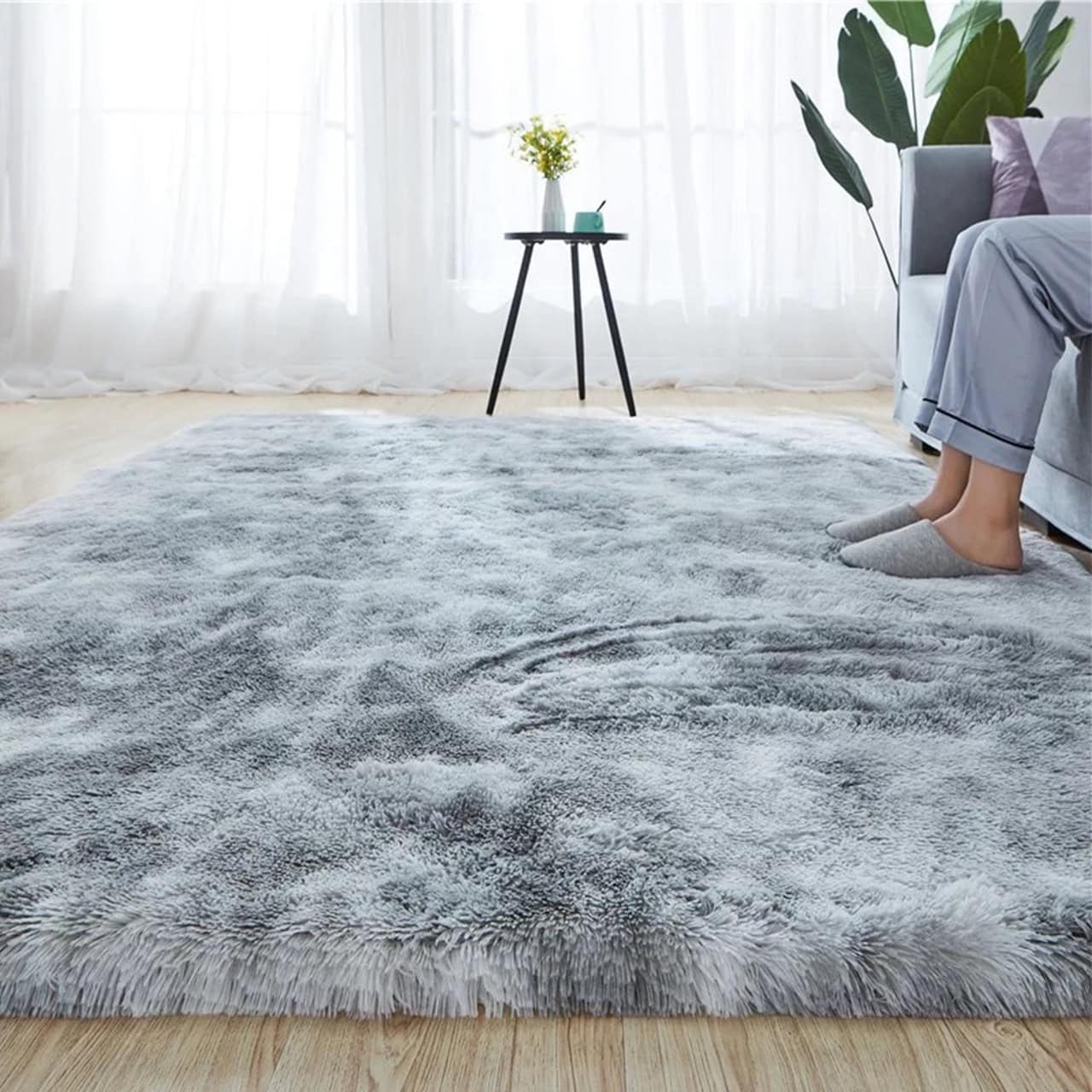 Super Soft 5 BY 8 Fluffy Carpets Indoor Plush Area Rugs for Living Room Bedroom Anti-Skid