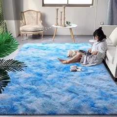 7 By 8 Luxurious Soft Fluffy Carpet - Area Warm Rugs - Anti-Skid