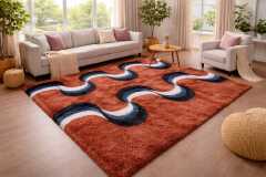 Super Soft 5 BY 8  / 7 By 8  Fluffy Carpets Indoor Plush Area Rugs for Living Room Bedroom Anti-Skid