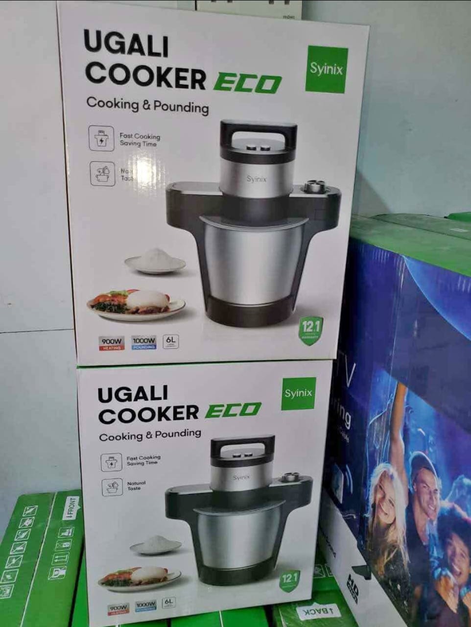 syinix ugali cooker eco.
multifunctional food processor.
capable of preparing 
✅ugali
✅ pounded yam
✅mokimo
✅ sweet potatoes
✅ cassava 
it can also 
✅ crush ice 
✅ mince meat
✅chop vegetables 
✅ blend
