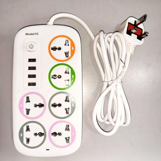 6 WAY EXTENSION CABLE WITH 4 USB PORTS