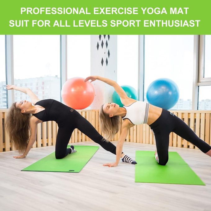 Thick Yoga Mat Exercise Workout Mat Non Slip Fitness Pad For Women Gym Home Yoga Pilates 8mm