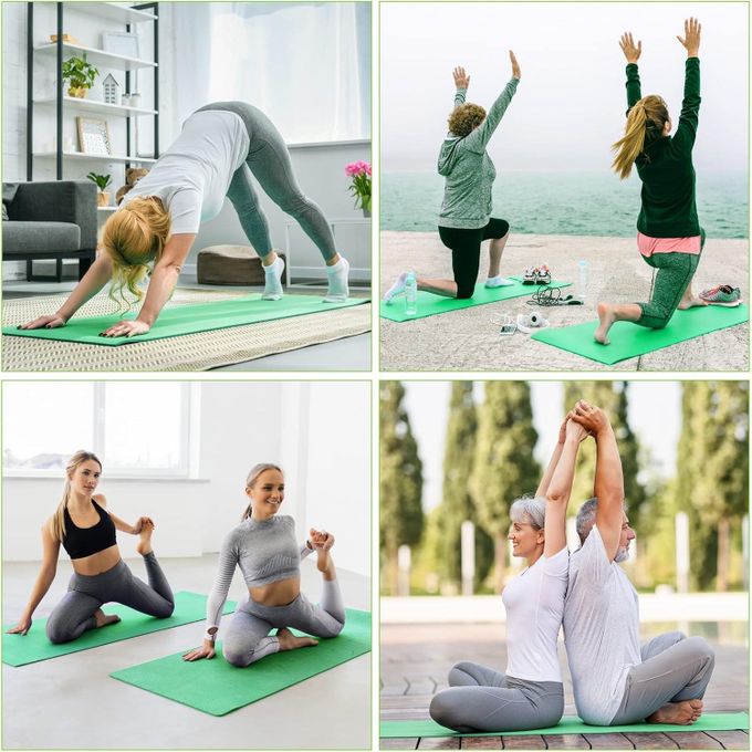 Thick Yoga Mat Exercise Workout Mat Non Slip Fitness Pad For Women Gym Home Yoga Pilates 8mm