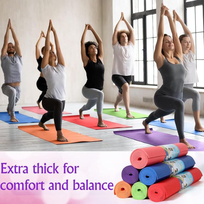Thick Yoga Mat Exercise Workout Mat Non Slip Fitness Pad For Women Gym Home Yoga Pilates 8mm
