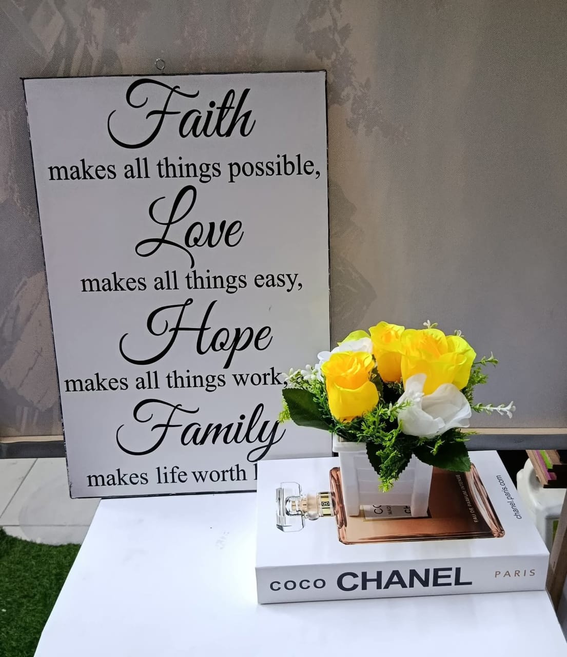 OFFER! OFFER! 3in1 Set (Set of size A3 portrait, decor/dummy book and vase with flowers)