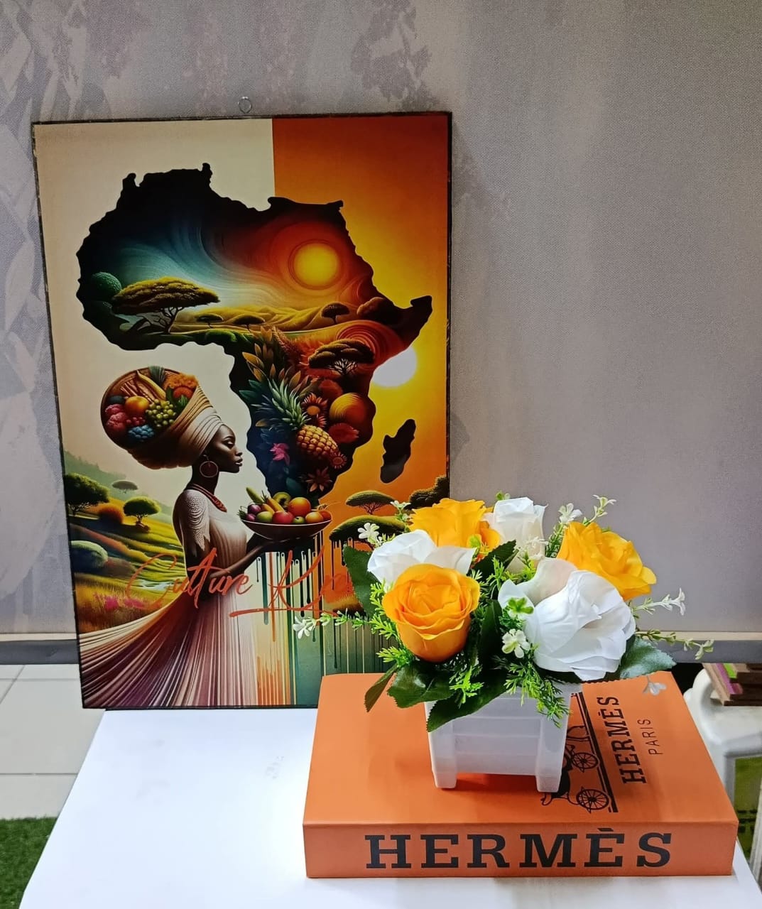 OFFER! OFFER! 3in1 Set (Set of size A3 portrait, decor/dummy book and vase with flowers)