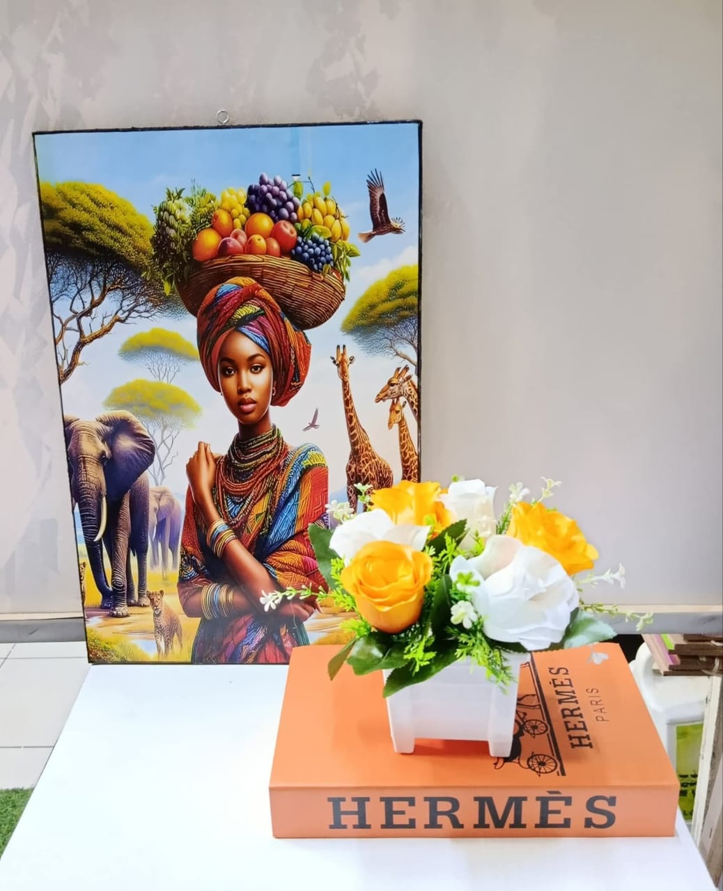 OFFER! OFFER! 3in1 Set (Set of size A3 portrait, decor/dummy book and vase with flowers)