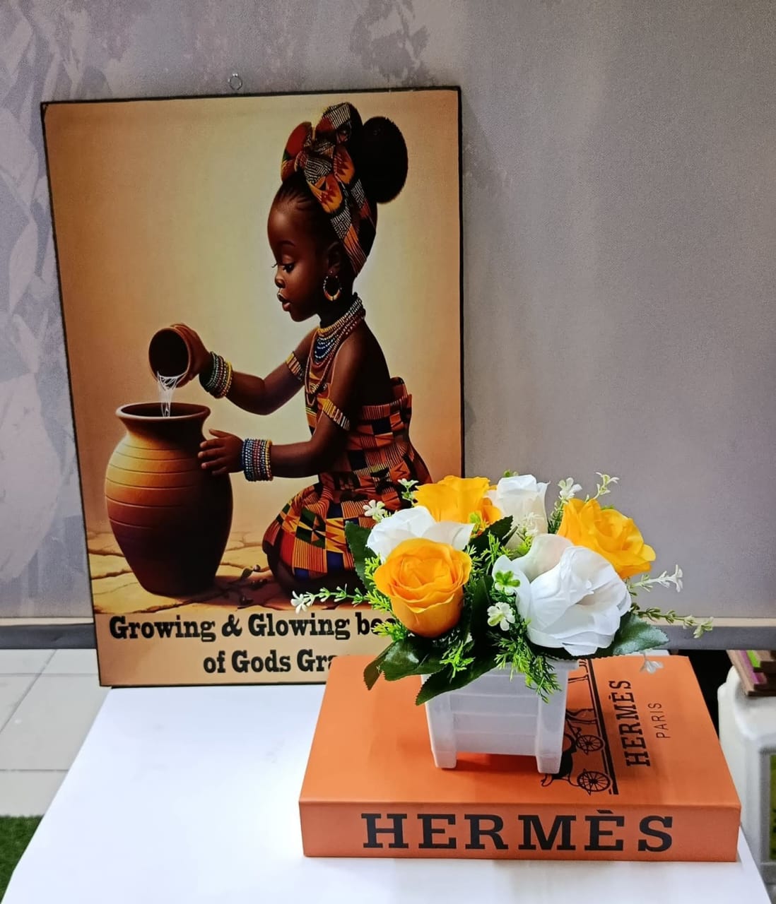 OFFER! OFFER! 3in1 Set (Set of size A3 portrait, decor/dummy book and vase with flowers)