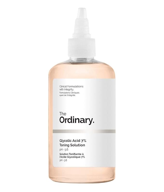 Glycolic Acid 7% Exfoliating Toner, Brightening and Smoothing Daily Toner for More Even-Looking Skin Tone