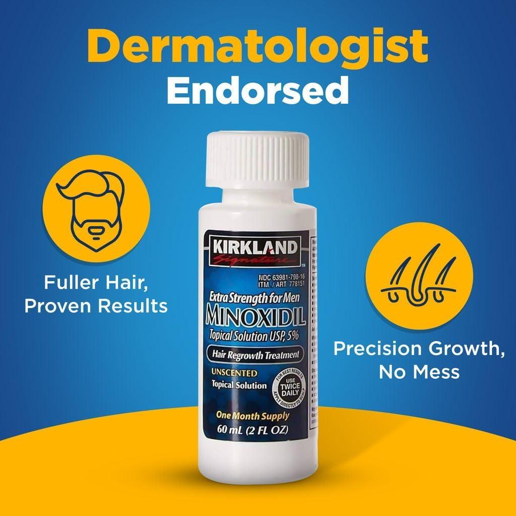 Authentic Signature Hair Regrowth Treatment Extra Strength for Men, 5% Minoxidil Topical Solution