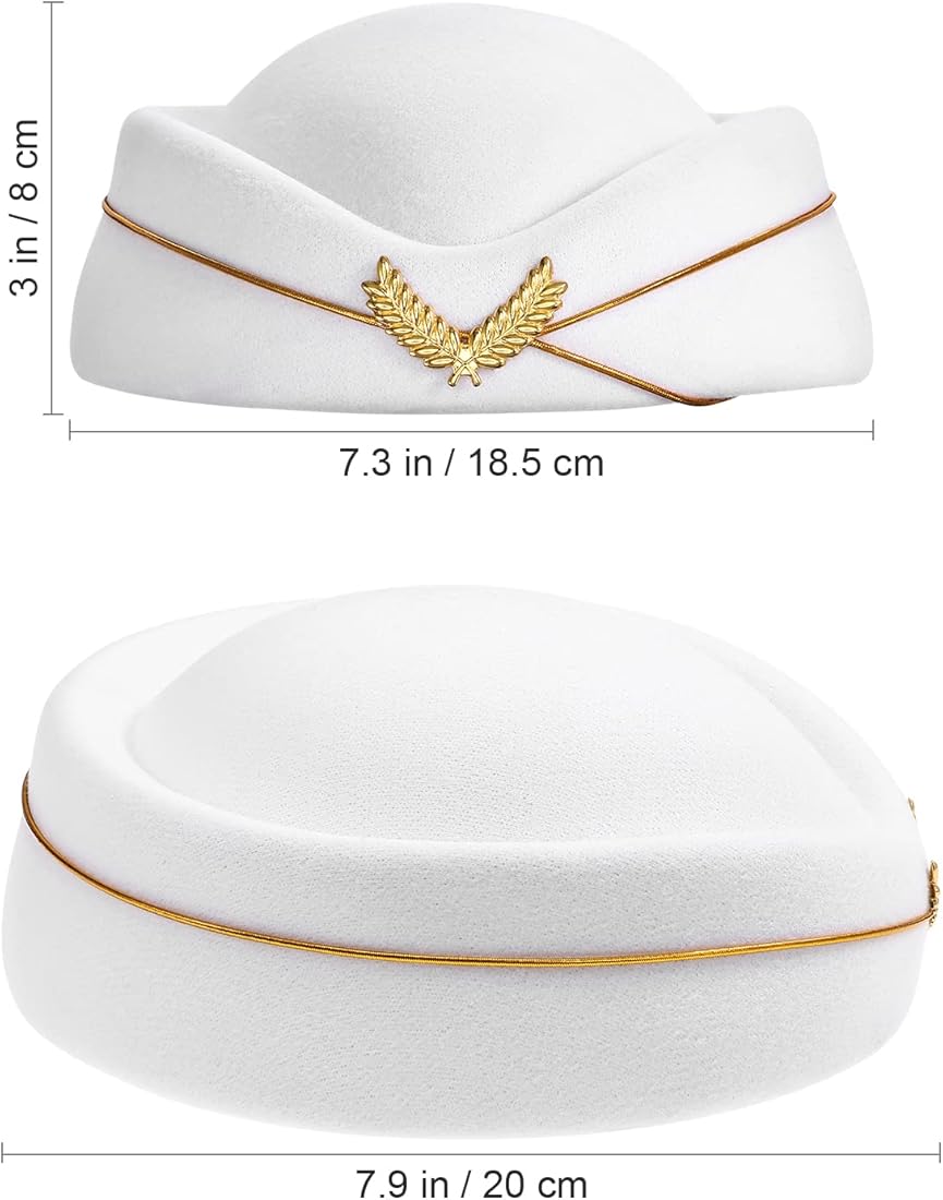 Women Stewardess Cap Uniform Plane/Stage Perform Hat Air Hostess Cap