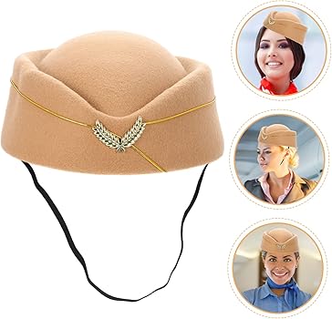 Women Stewardess Cap Uniform Plane/Stage Perform Hat Air Hostess Cap