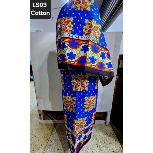 2pcs Cotton Swahili Leso/kanga/scarf