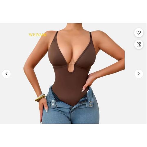 Bodysuit Women Shapewear Tummy Control Butt Lifter Body Shaper Smooth Invisible Under Dress Slimming Underwear Low Neck Jumpsuit