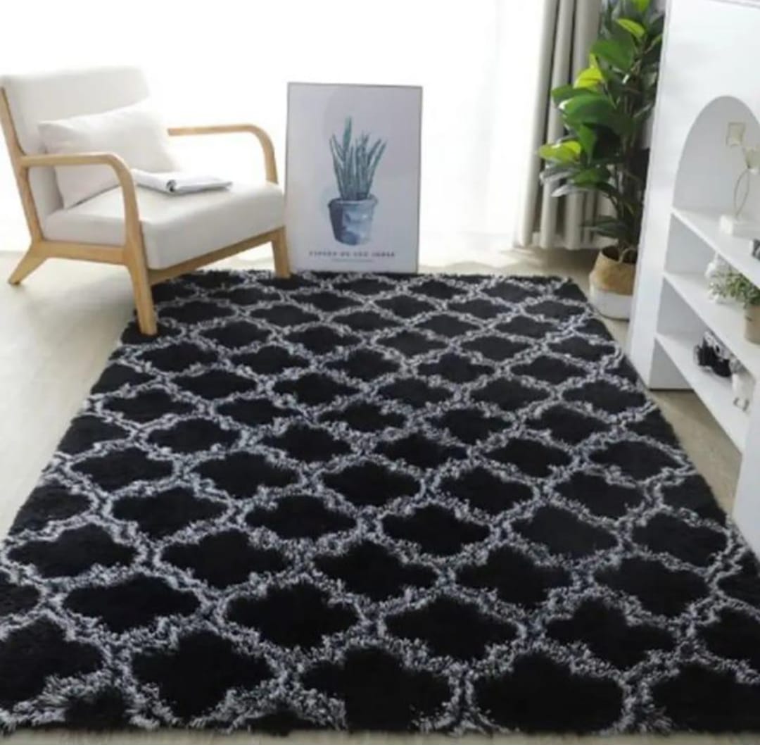 5 By 8 Soft Fluffy Carpets Non-slip Rugs Floor Mat