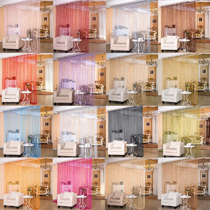 Desirable Life Decorative Door String Curtains Wall Panel Tassels Blinds Room Divider for Wedding Party Restaurant Home Salon,Kinyozi,Open Doors