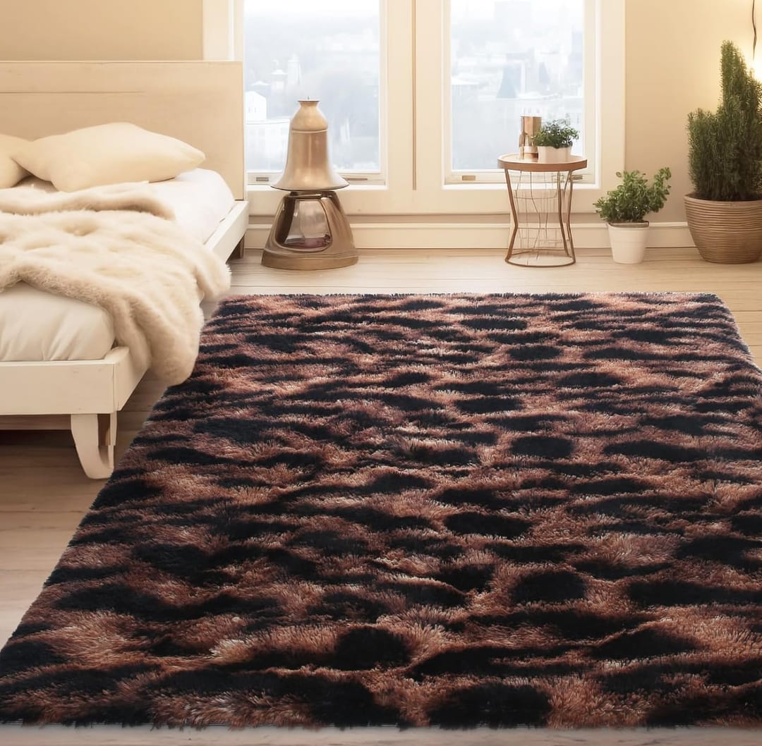 5 By 8 Soft Fluffy Carpets Non-slip Rugs Floor Mat