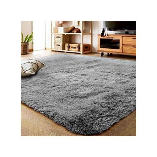 5By8 Soft gray  Fluffy Carpets Non-slip Rugs Floor Mat