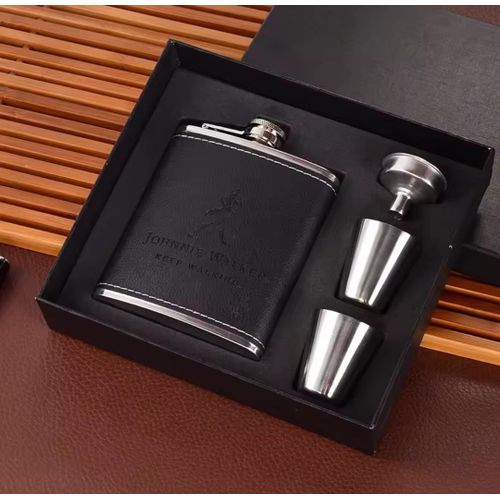 Portable Hip Flask Whisky Bottle Set - 200ml With free 2stainless tot cups