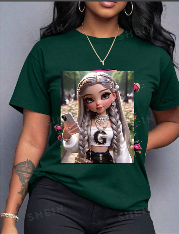 Customized Women T-shirt Women Clothes Tops Lady shirt fashion casual Tshirts women top girl print short sleeve personality t-shirt girls t-shirt women's clothes