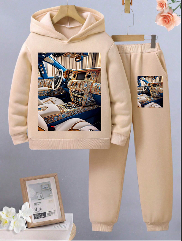 BLACK FRIDAY DEALS Men's/Boys Tracksuit 2 Piece Set - Graphic Hoodie Sweatsuits Athletic Jogging Pullover Hoodies Sweatshirt and Sweatpants