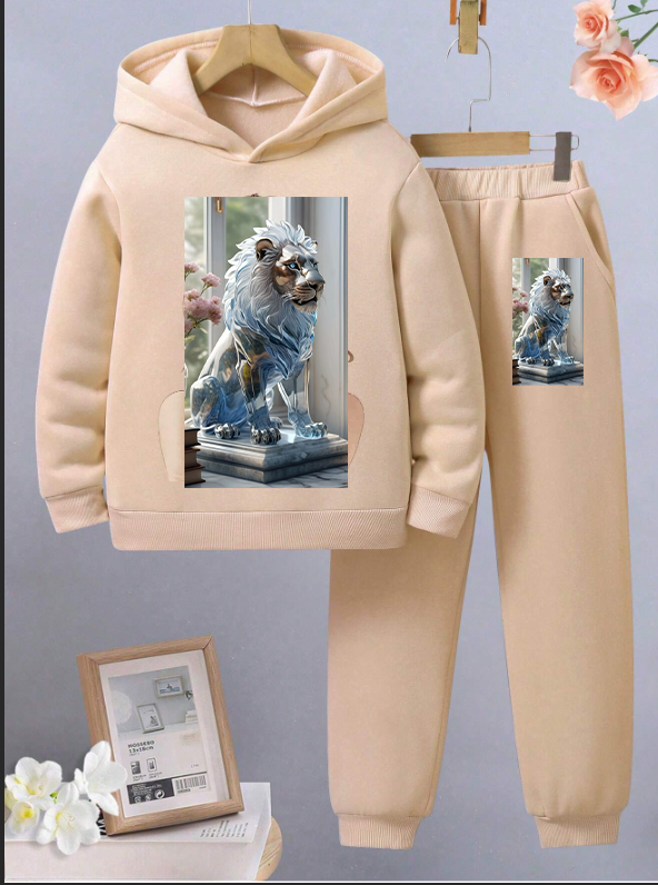 BLACK FRIDAY DEALS Men's/Boys Tracksuit 2 Piece Set - Graphic Hoodie Sweatsuits Athletic Jogging Pullover Hoodies Sweatshirt and Sweatpants