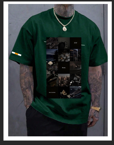 Men's Cotton Customized T-shirt Mens Summer Fashion Tshirts Casual T shirt Tee For Man Oversized Tops & Tees Streetwear