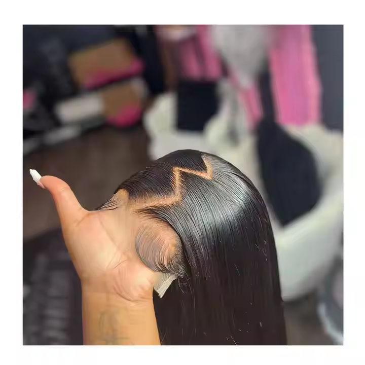Women's 12-Inch Blunt Cut Short Wig Semi Human Hair Straight Bob with Shoulder Length Bob Wigs