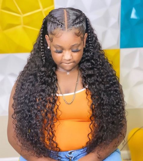 Styled Lace Front Semi Human Hair 180% Density Deep Wave Frontal Wigs Human Hair Pre Plucked with Baby Hair Glueless Wigs Human Hair for Black Women(natural color 20 inch)