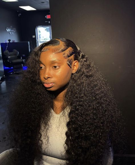 Styled Lace Front Semi Human Hair 180% Density Deep Wave Frontal Wigs Human Hair Pre Plucked with Baby Hair Glueless Wigs Human Hair for Black Women(natural color 20 inch)