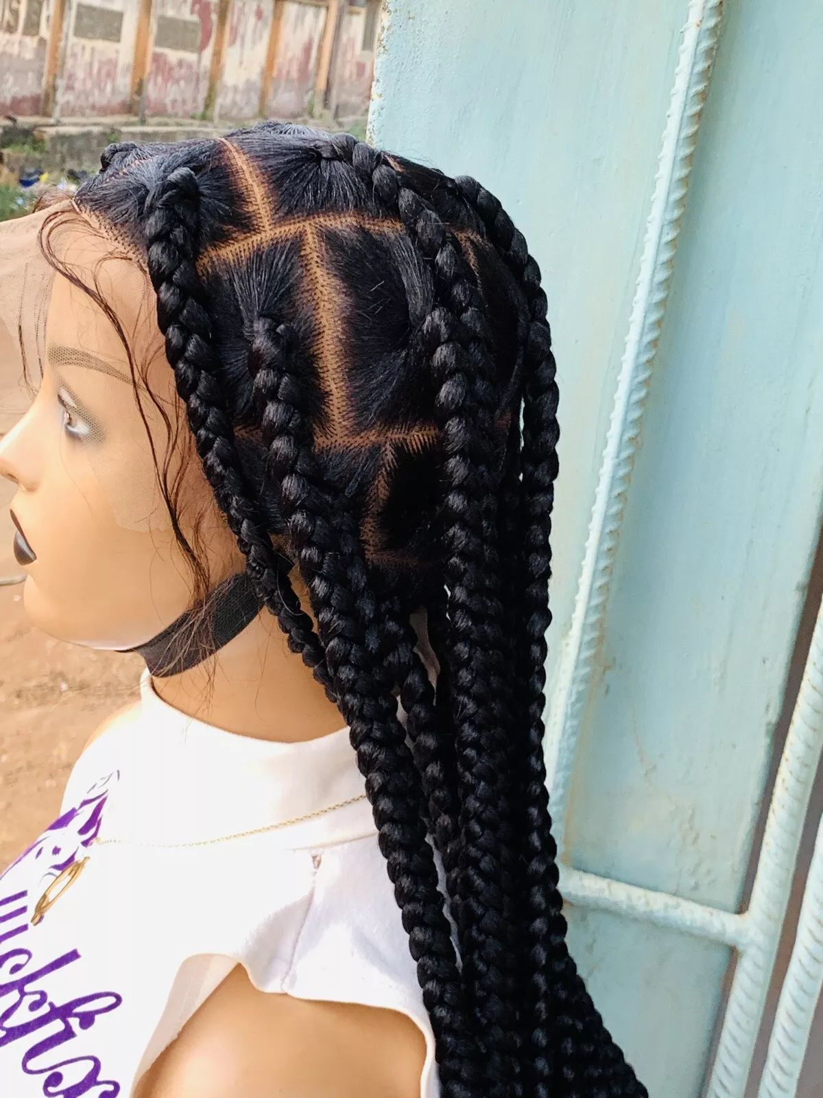 Braided Wigs Natural raw virgin Human Hair Lace Front,Transparent HD 360 Full Lace Braided Wigs For Black Women