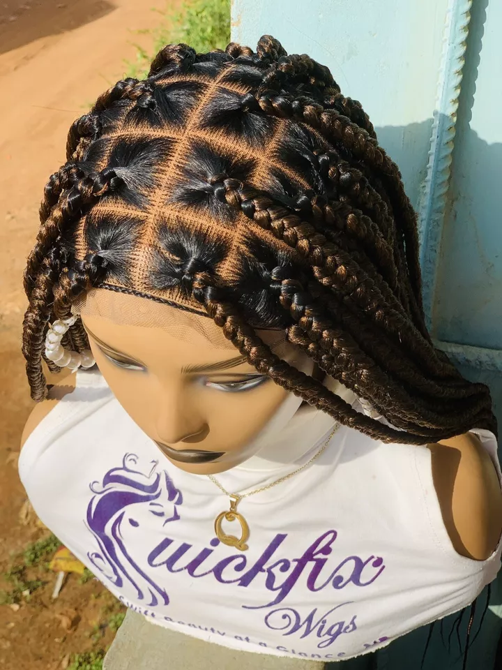 Braided Wigs Natural raw virgin Human Hair Lace Front,Transparent HD 360 Full Lace Braided Wigs For Black Women
