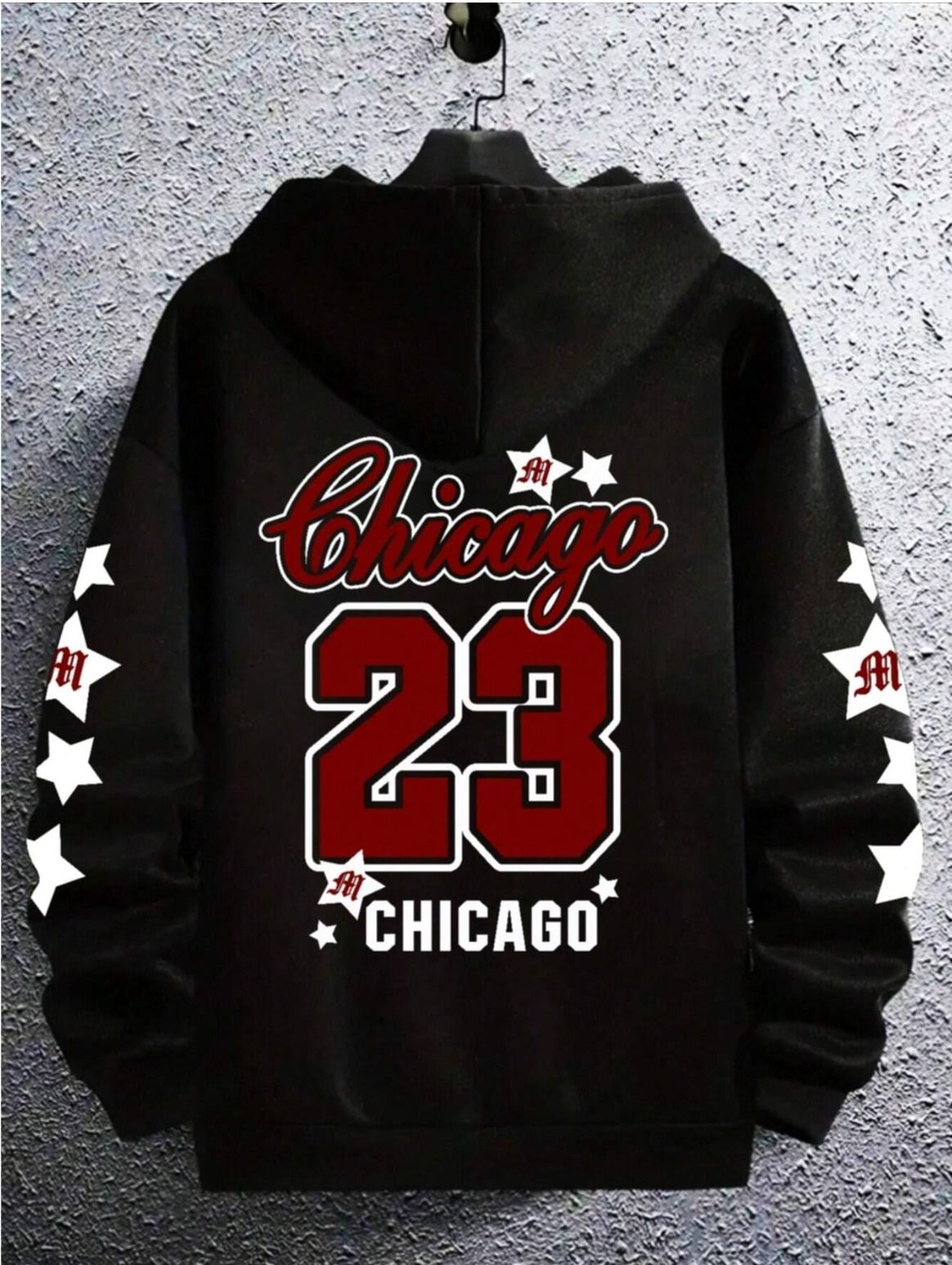 Men's Pullover Hoodie Basketball Jersey Michael Jordan Long Sleeve Sweatshirt Sports Sweater Youth Casual Top Hooded Sweater