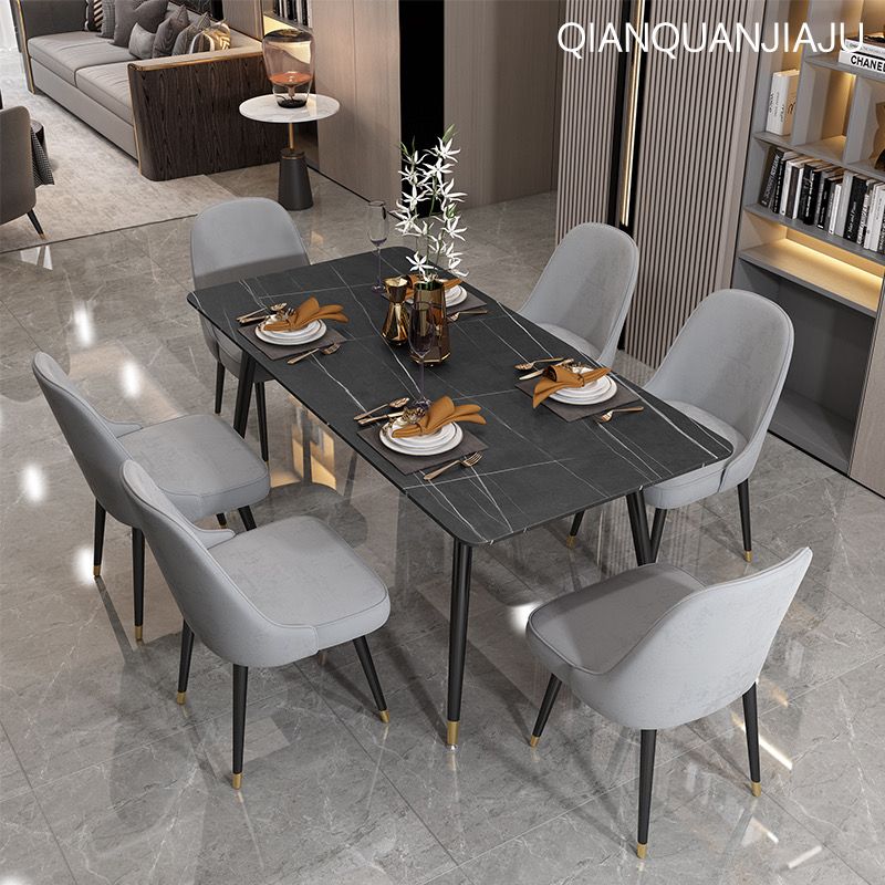 Dining set 6 Chairs and Table Kitchen Dining Room Furniture Chairs Nordic Backrest Dining Chair Modern and Simple for Office Lounge Dining Kitchen Bedroom