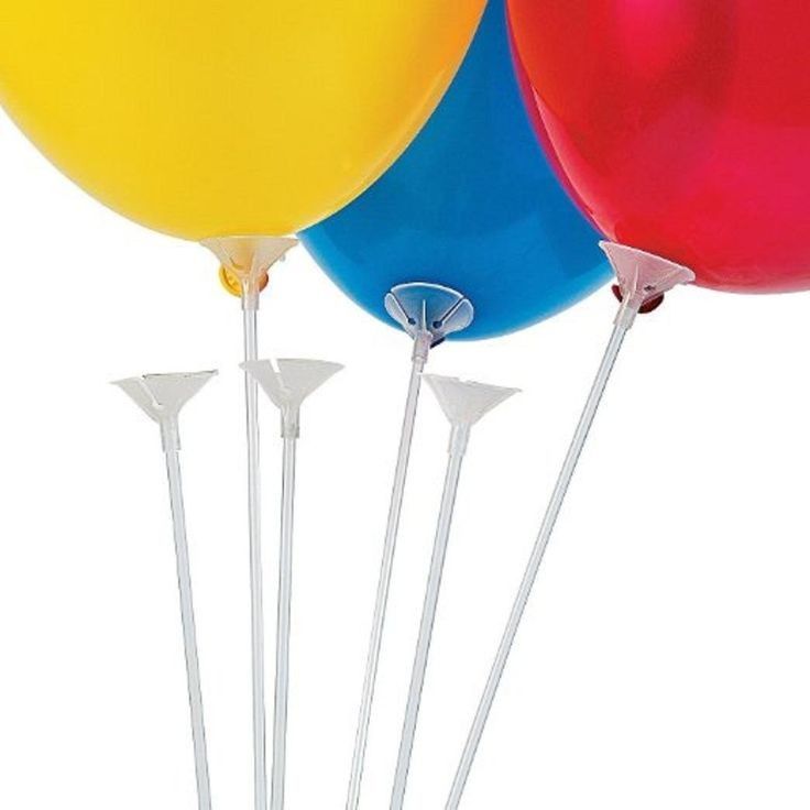 3 Party balloon sticks, for party decor, play games and toys.