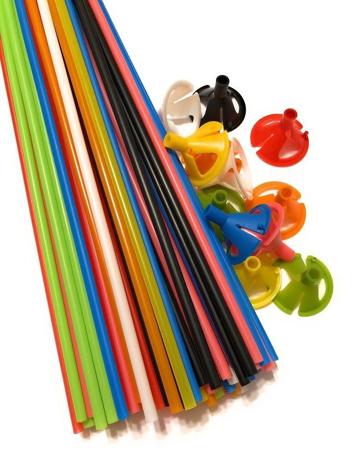 3 Party balloon sticks, for party decor, play games and toys.