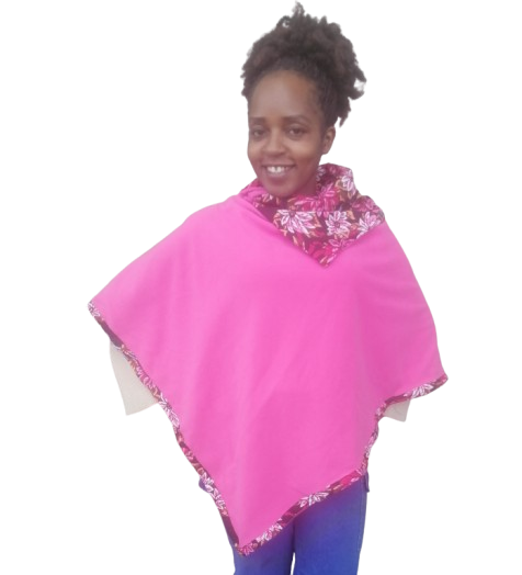 High quality Poncho Fashionable Stylish Fleece Ankara/ Kitenge Shawl Kikoi for Women & Girls, Warm Coat, Birthday Gift for parties, outdoors, Church, Choir uniform