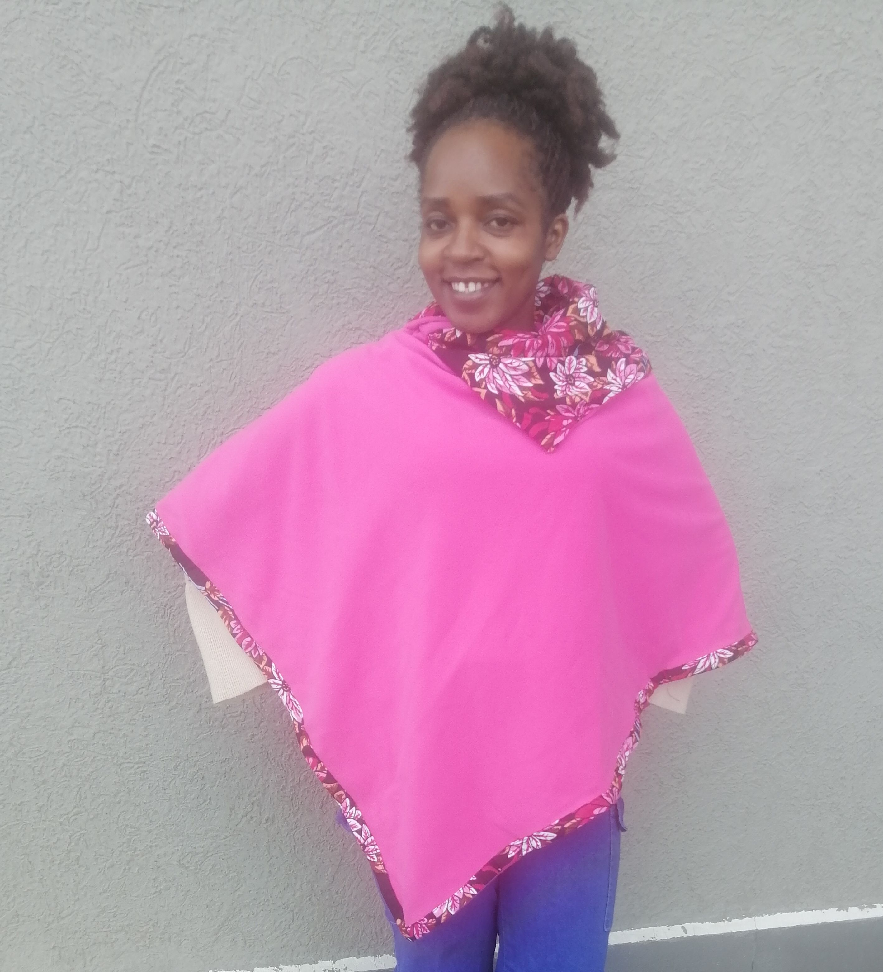 High quality Poncho Fashionable Stylish Fleece Ankara/ Kitenge Shawl Kikoi for Women & Girls, Warm Coat, Birthday Gift for parties, outdoors, Church, Choir uniform