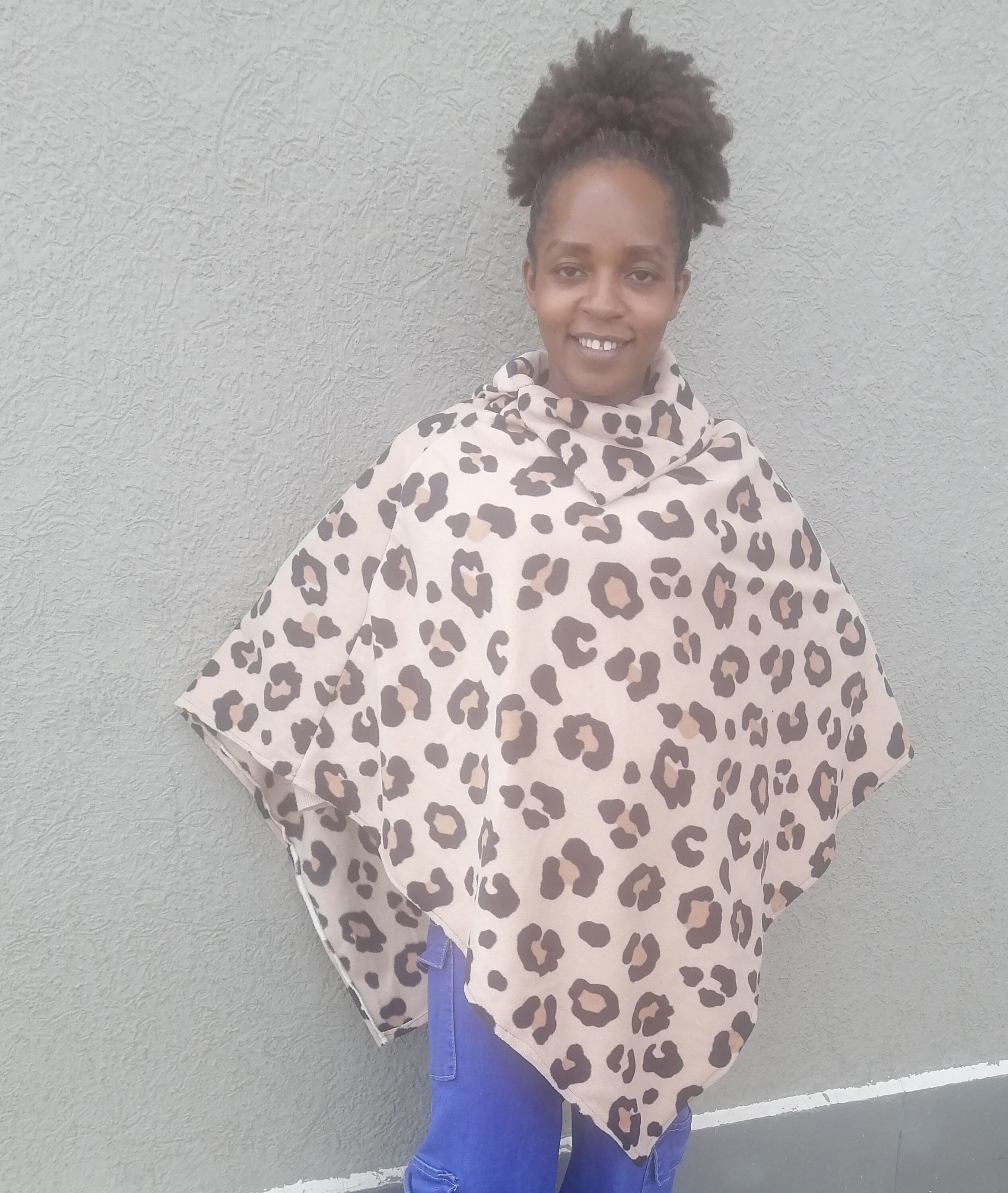 High quality Poncho Fashionable Stylish Fleece Ankara/ Kitenge Shawl Kikoi for Women & Girls, Warm Coat, Birthday Gift for parties, outdoors, Church, Choir uniform