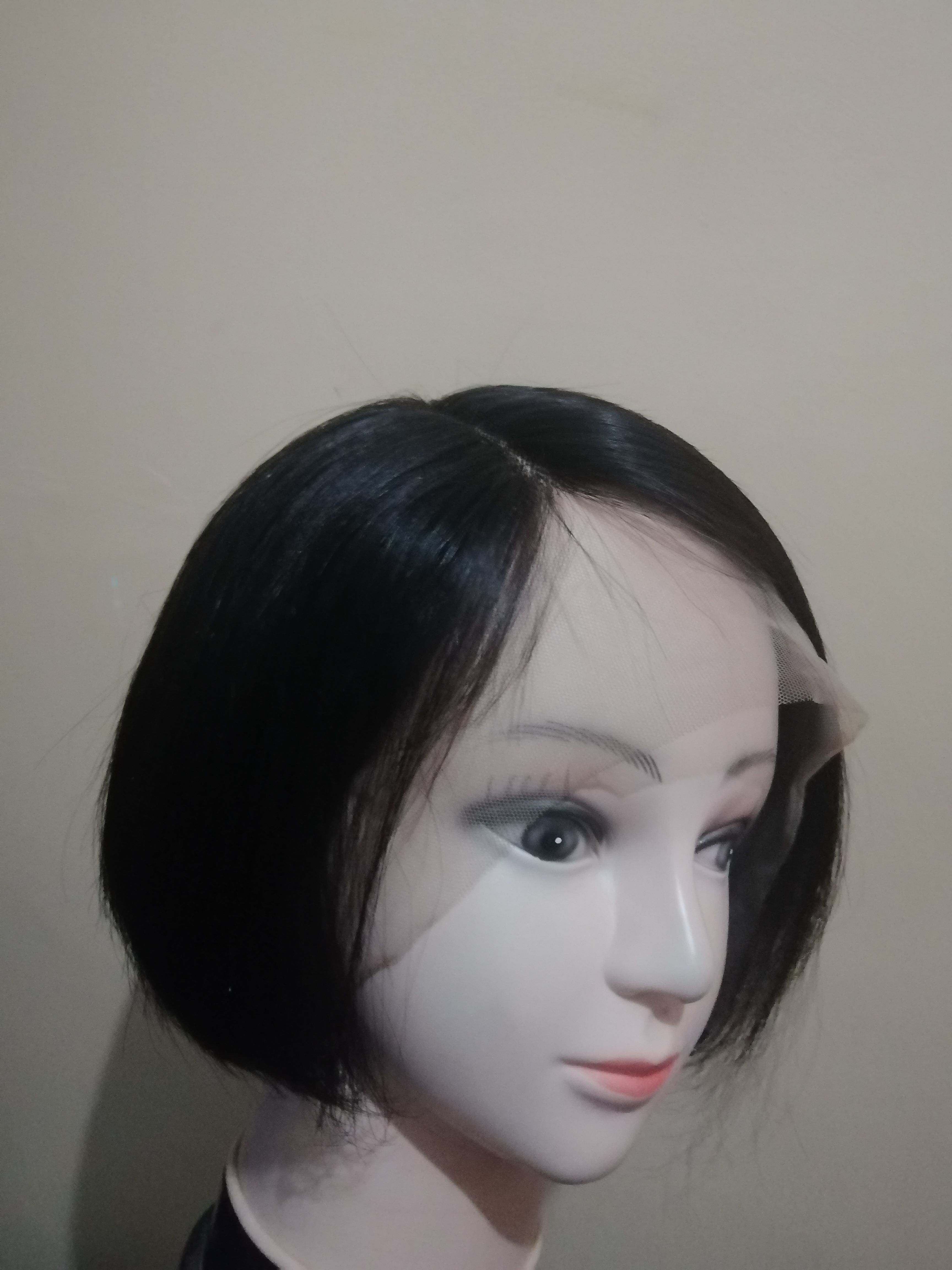 100% Pure Human hair bob Lace wig; frontal & side- Can be blow dried,washed ,dyed, tonged, curled in different hair styles. Genuine hair accessory for ladies,women for parties,weddings, church, office