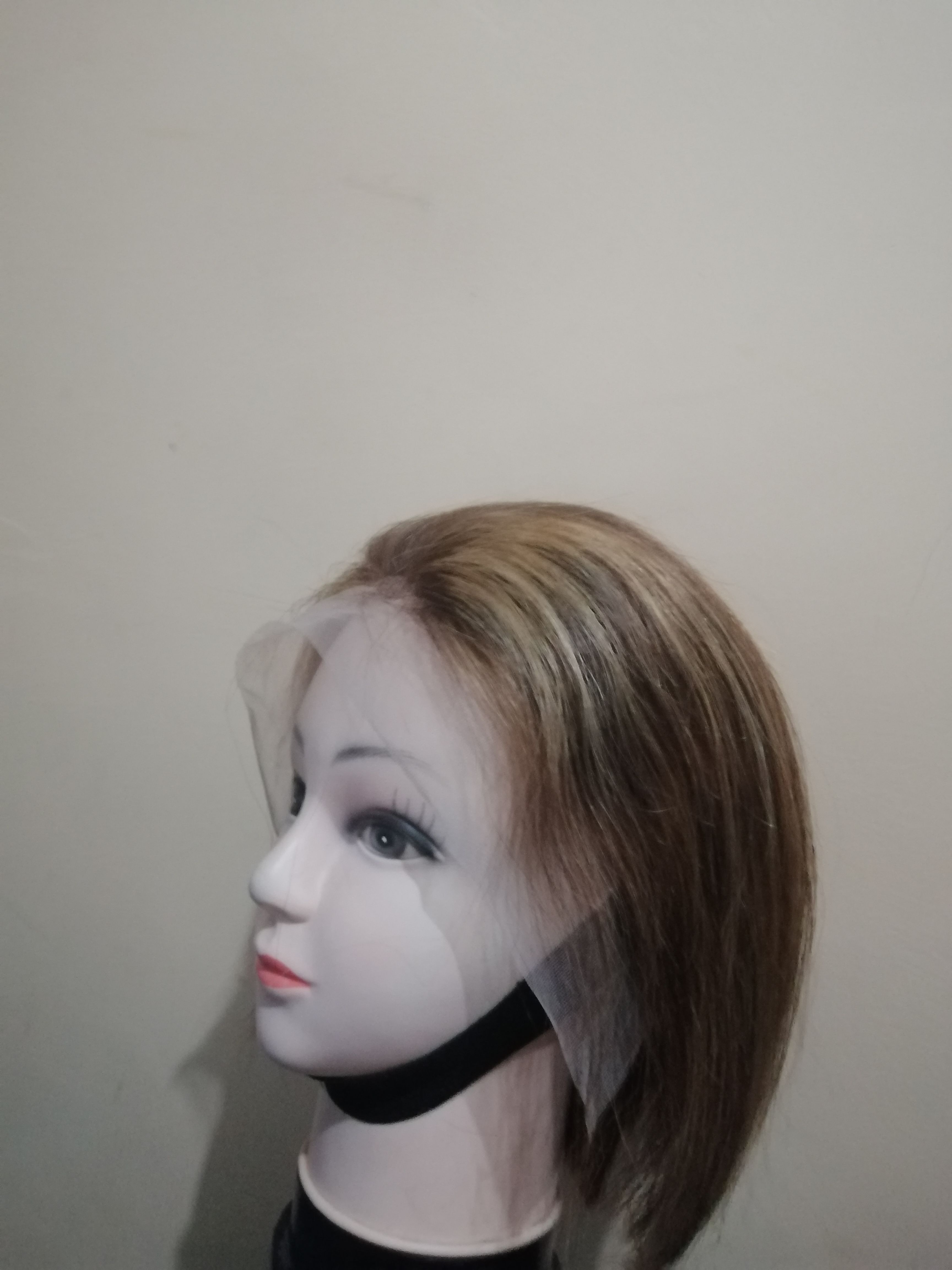 100% Pure Human hair bob Lace wig; frontal & side- Can be blow dried,washed ,dyed, tonged, curled in different hair styles. Genuine hair accessory for ladies,women for parties,weddings, church, office