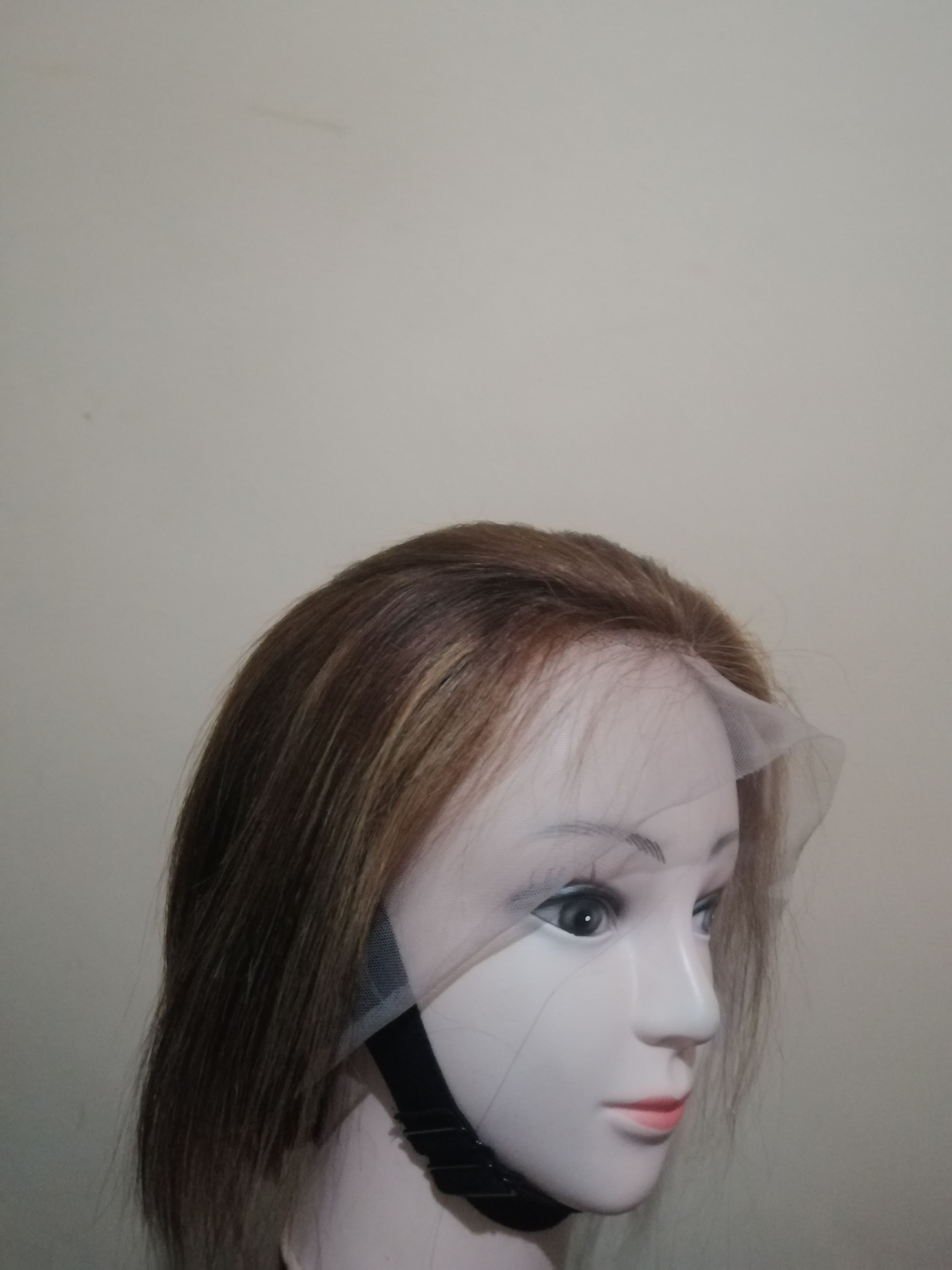 100% Pure Human hair bob Lace wig; frontal & side- Can be blow dried,washed ,dyed, tonged, curled in different hair styles. Genuine hair accessory for ladies,women for parties,weddings, church, office