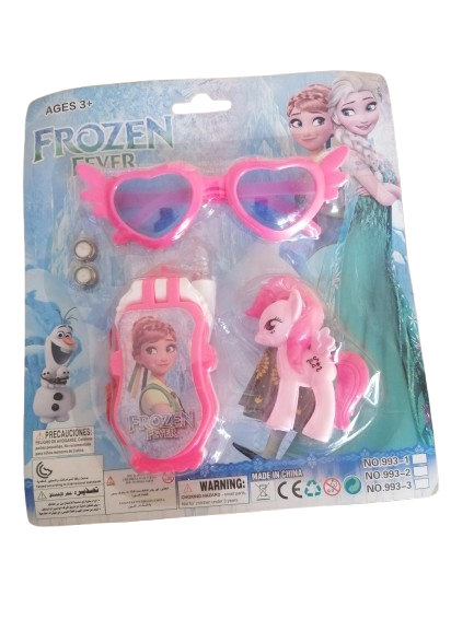 3-in-1 Toys Set with 2 FREE batteries, High quality Gift Set- Stylish Sunglasses, Fun phone & Horse, pony, Birthday present, for Fun games, Indoor & outdoor gaming adventure, Play Set