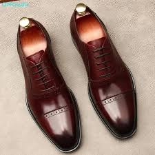 Elegant Pure Genuine Cow Leather Men's Oxford Groom Shoes – Premium Leather Formal and Casual Footwear for Suits, Weddings & Daily Wear